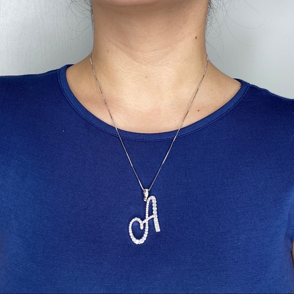 Letter A Initial Necklace